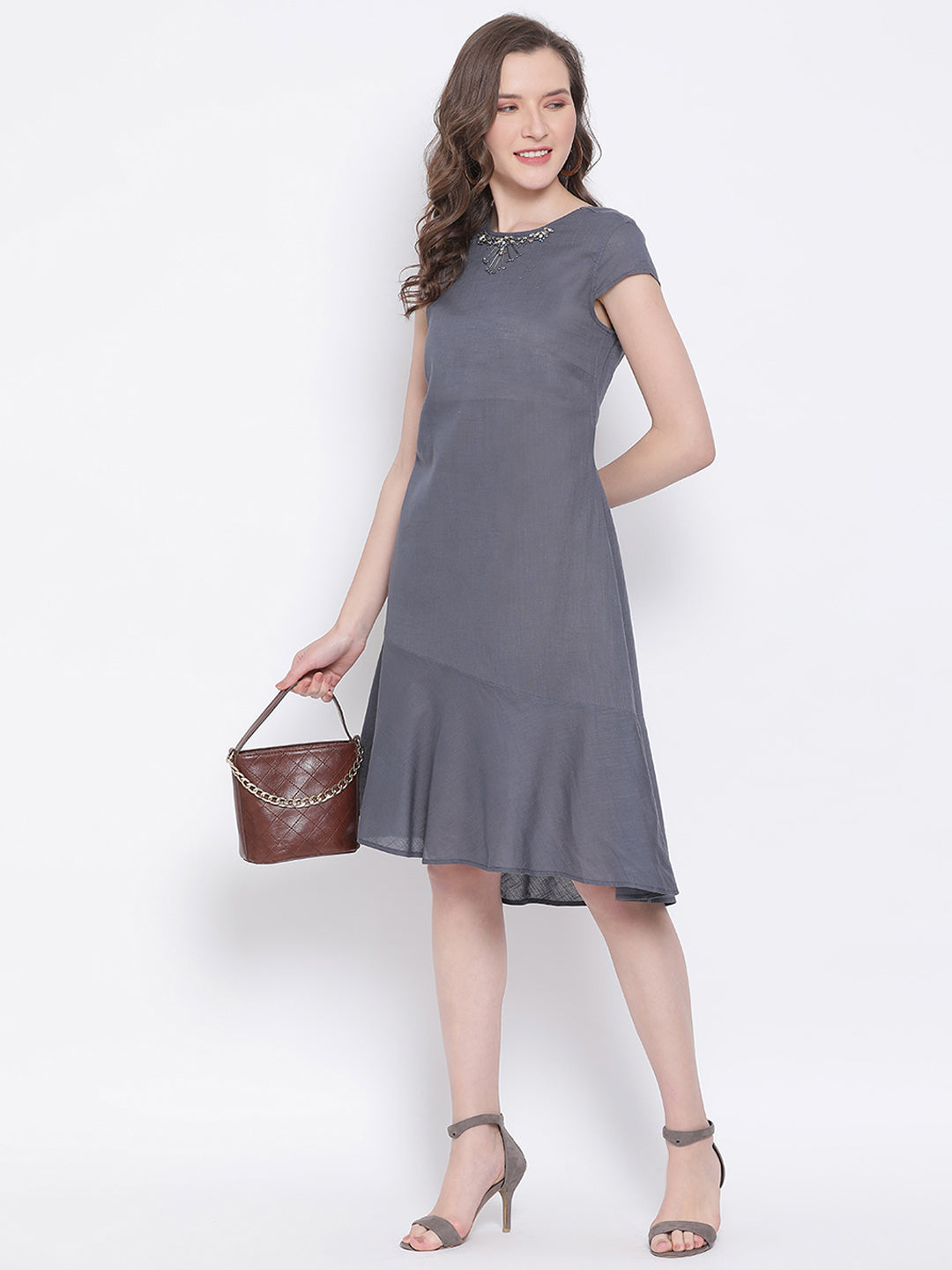 LY2 Cotton hand embelleshed dress